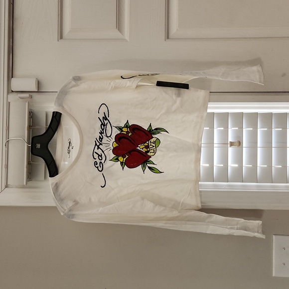 BRAND NEW ED HARDY CROP TEE - Picture 1 of 3